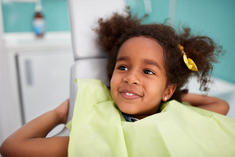 happy child at the dentist