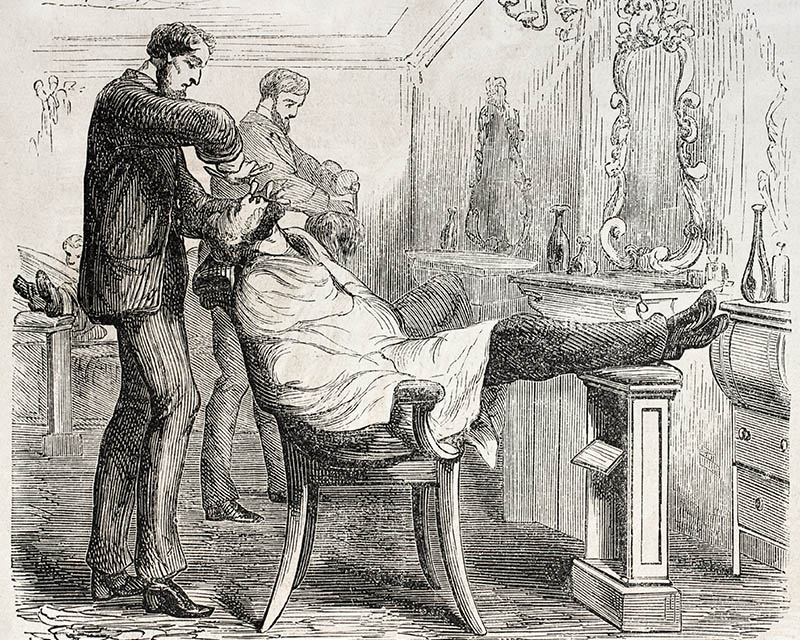 illustration of barber shop