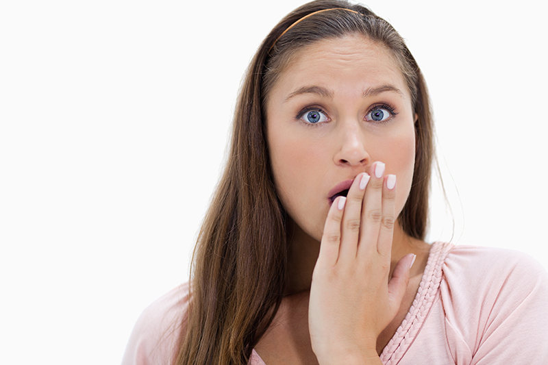 shocked woman